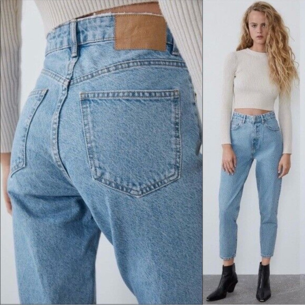 Zara High Waist Mom Jeans
